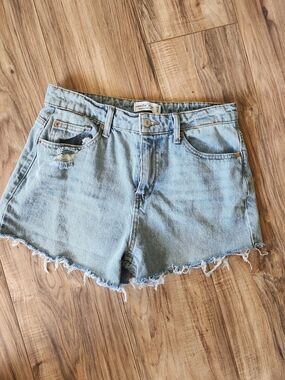 Vanilla Star Light Wash Distressed Denim Cutoff Shorts Size 9